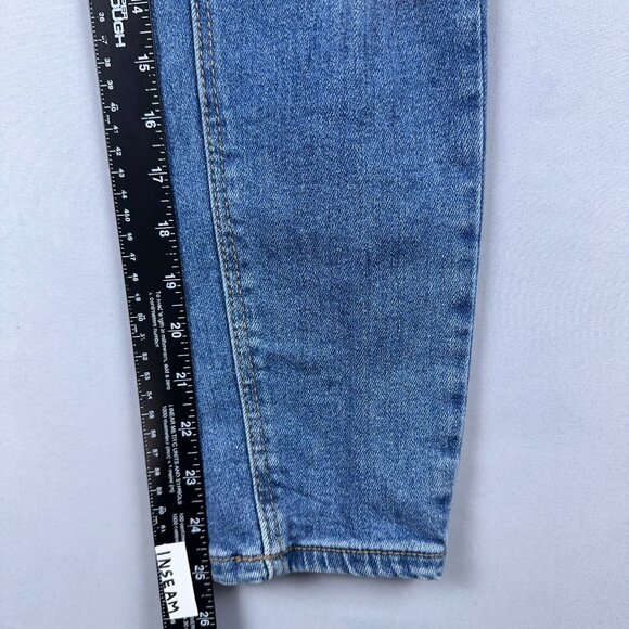 Wax Jean Womens Skinny Jeans Size 14 Distressed 90187XL High Rise Stretch Blue - Picture 10 of 13